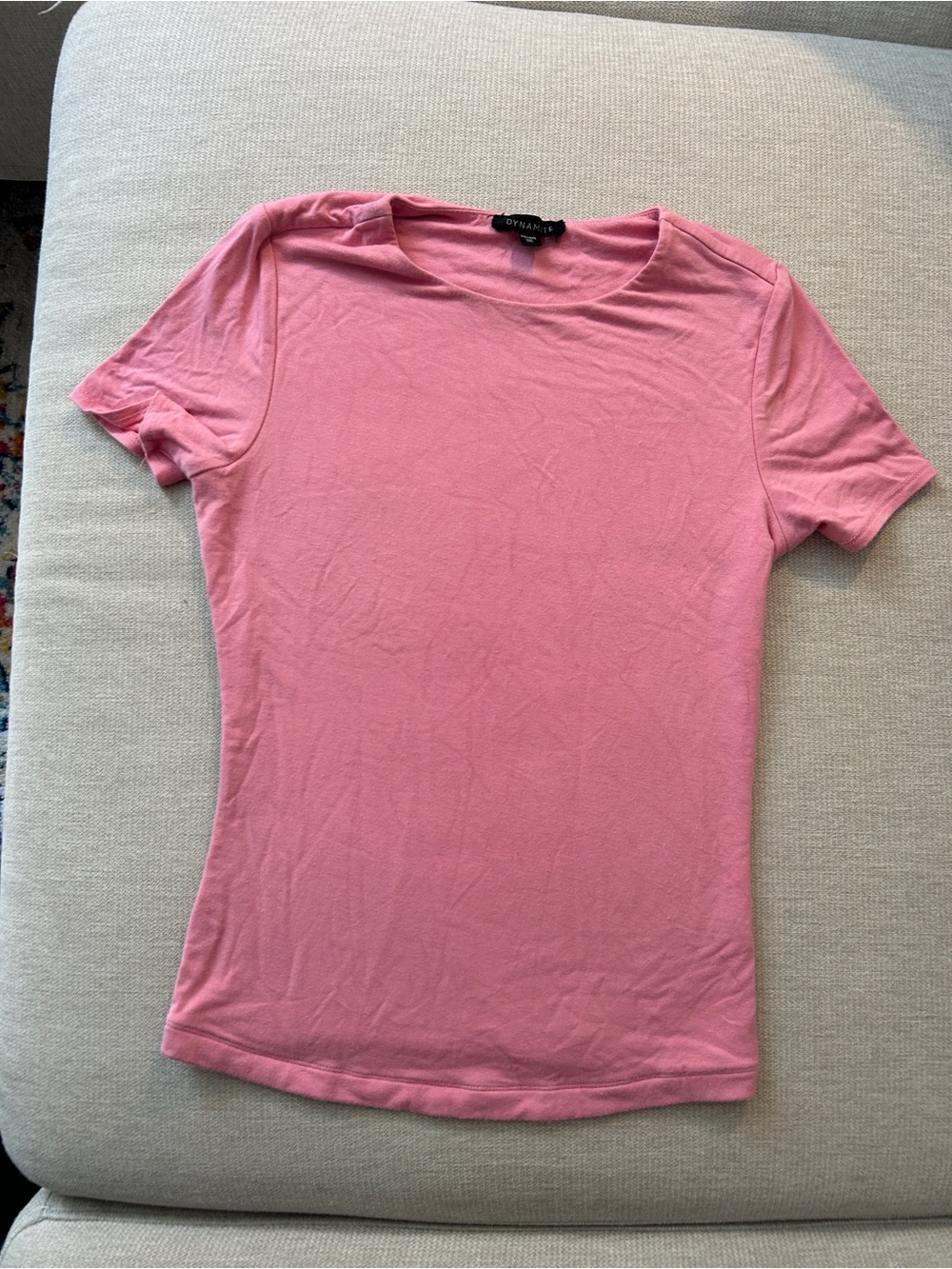 Dynamite Pink Short-Sleeve Crewneck Tee